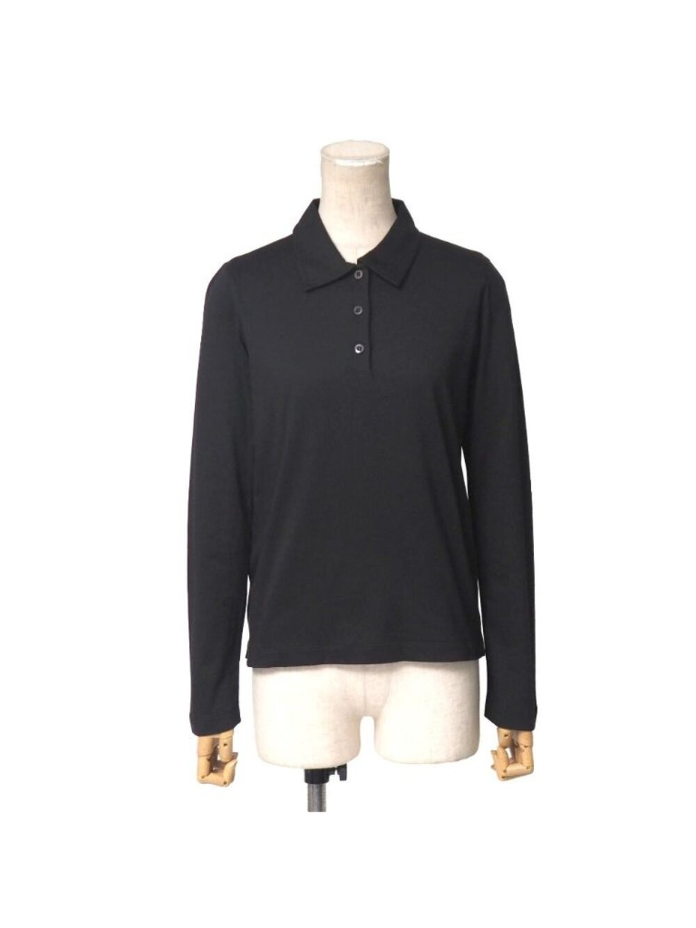Prada Polo Shirt M Long Sleeve Half Button Cotton